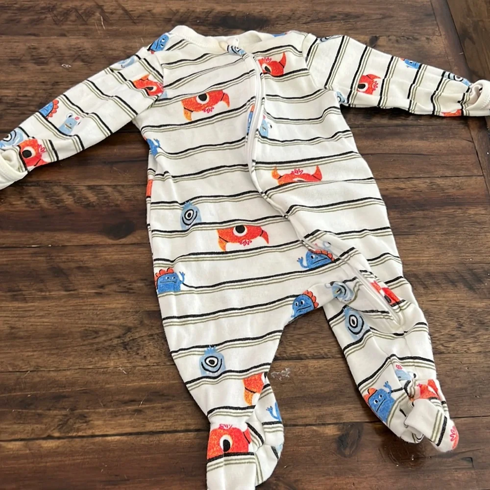 0-3M Old Navy Monster Pajamas